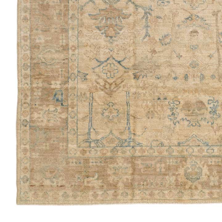 8' x 9' 9 Hand Knotted Oushak Wool Rug