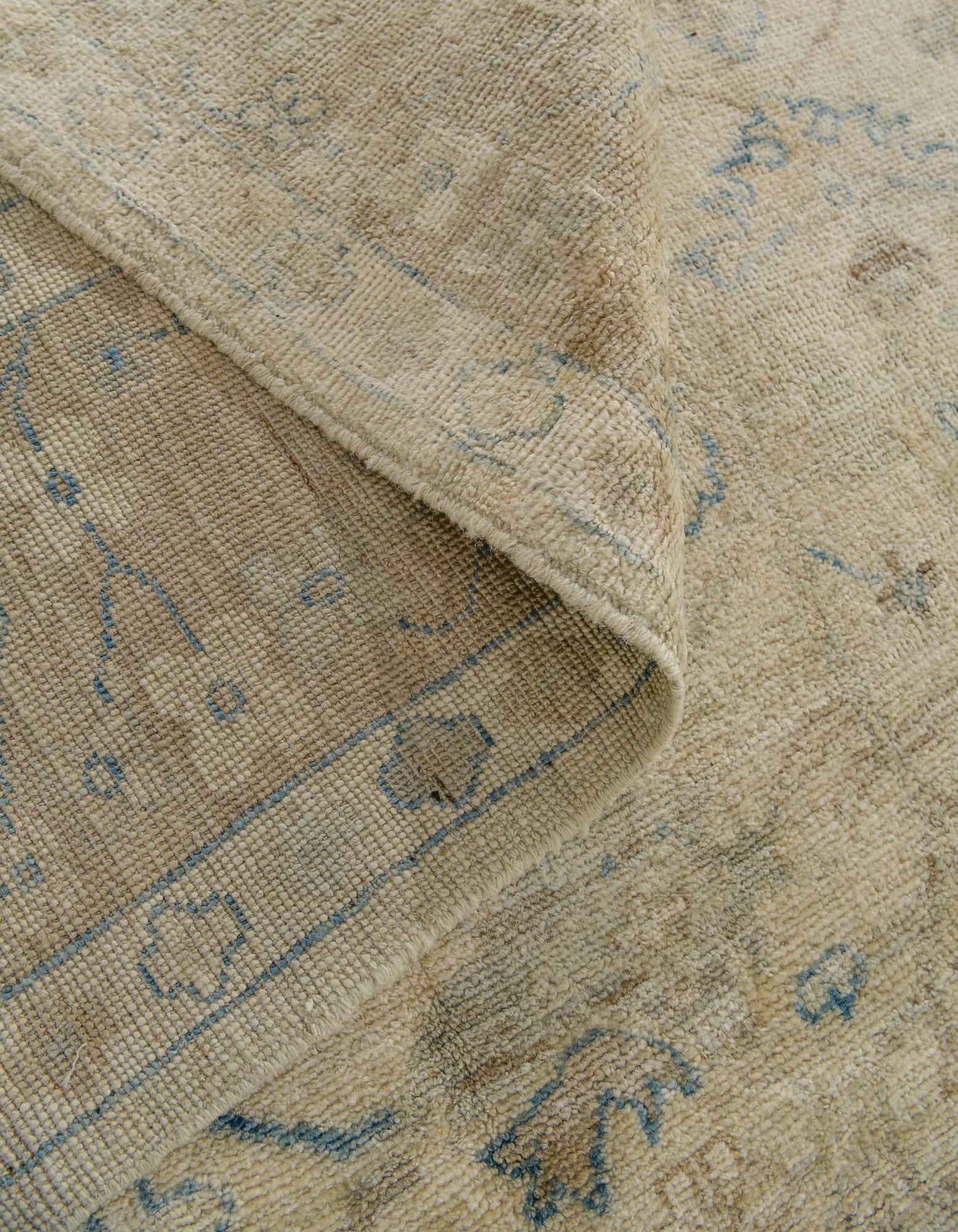 8' x 9' 9 Hand Knotted Oushak Wool Rug