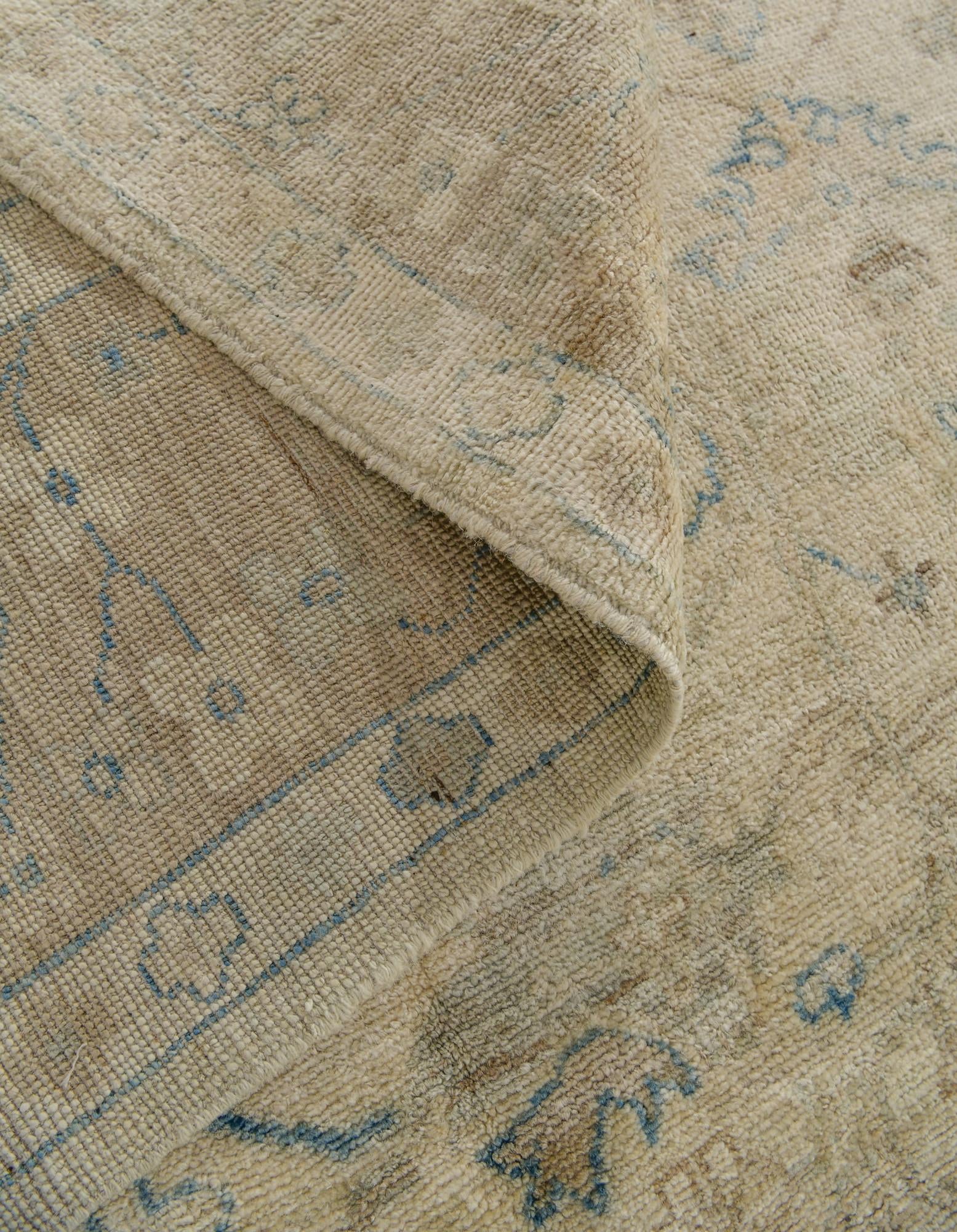 8' x 9' 9 Hand Knotted Oushak Wool Rug