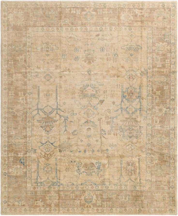 Detail image of 8' x 9' 9 Hand Knotted Oushak Wool Rug