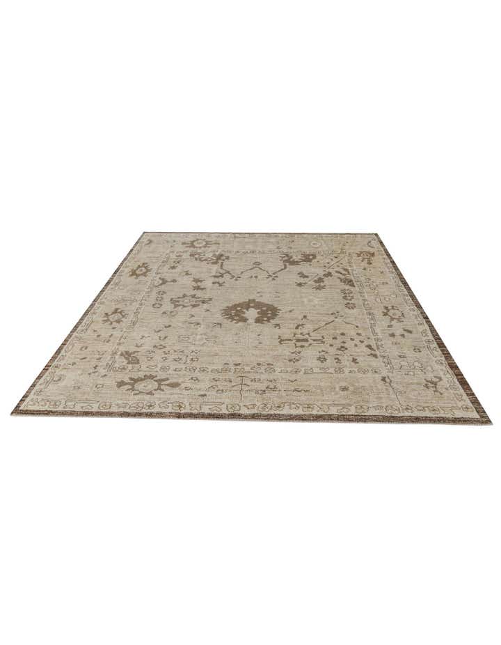 8' 3 x 10' 2 Hand Knotted Oushak Wool Rug