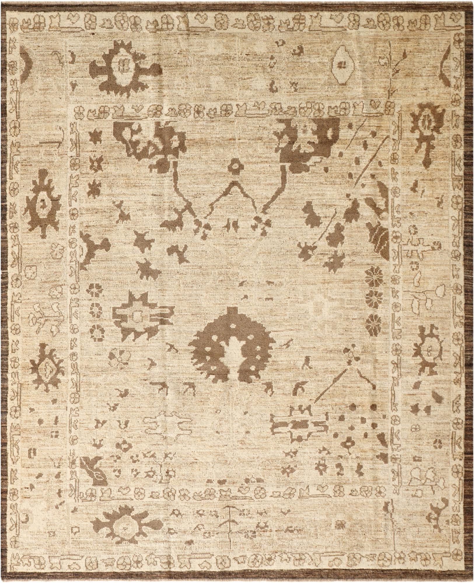 8' 3 x 10' 2  Hand Knotted Oushak Wool Rug
