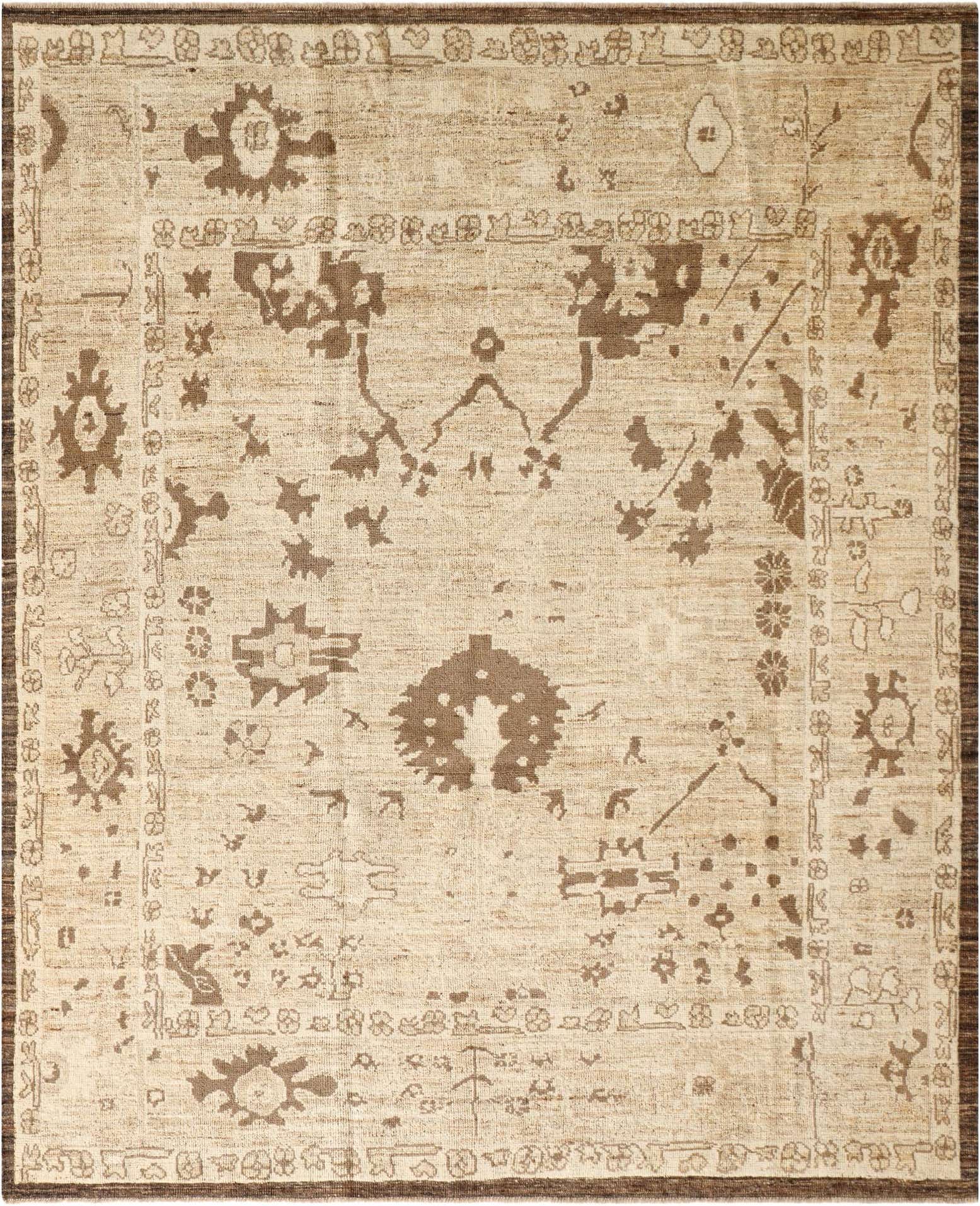 8' 3 x 10' 2 Hand Knotted Oushak Wool Rug
