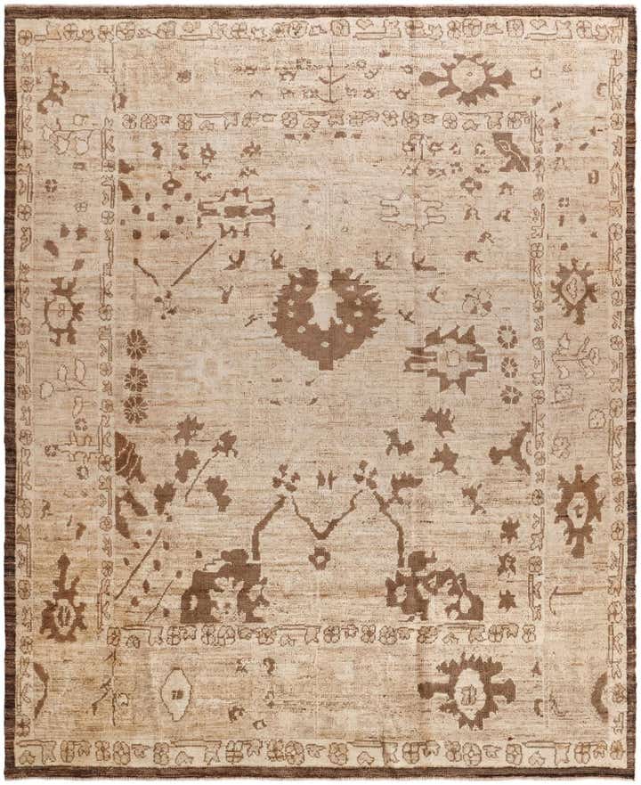 8' 3 x 10' 2 Hand Knotted Oushak Wool Rug