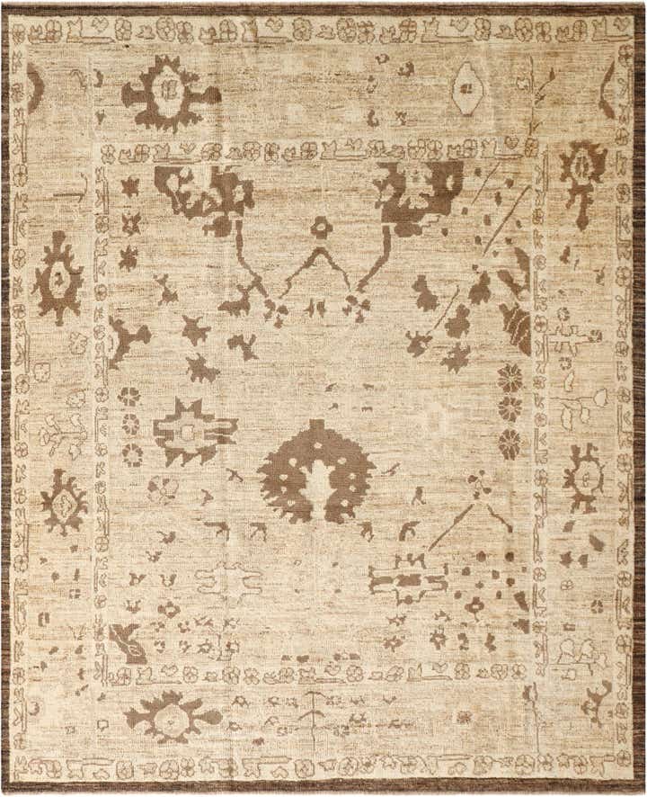 8' 3 x 10' 2 Hand Knotted Oushak Wool Rug
