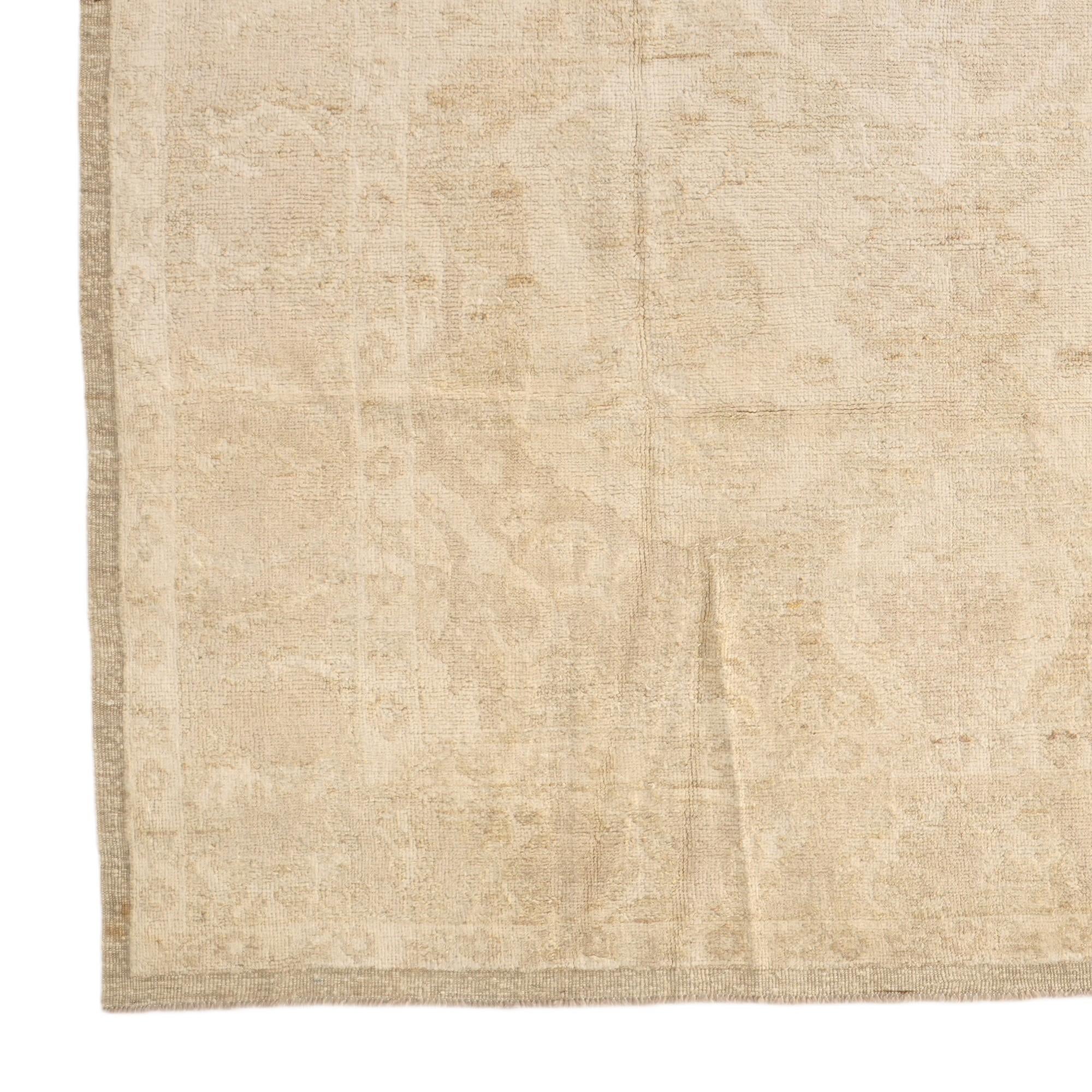 8' 3 x 10' 3 Hand Knotted Oushak Wool Rug