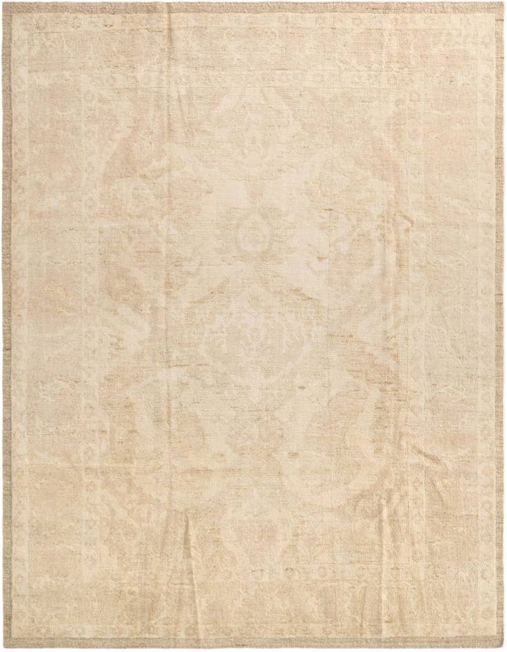 Detail image of 8' 3 x 10' 3 Hand Knotted Oushak Wool Rug