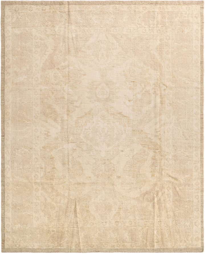8' 3 x 10' 3 Hand Knotted Oushak Wool Rug