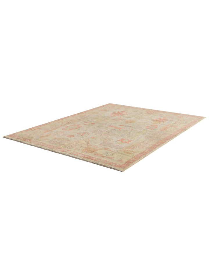 5' 1 x 6' 10 Hand Knotted Oushak Wool Rug
