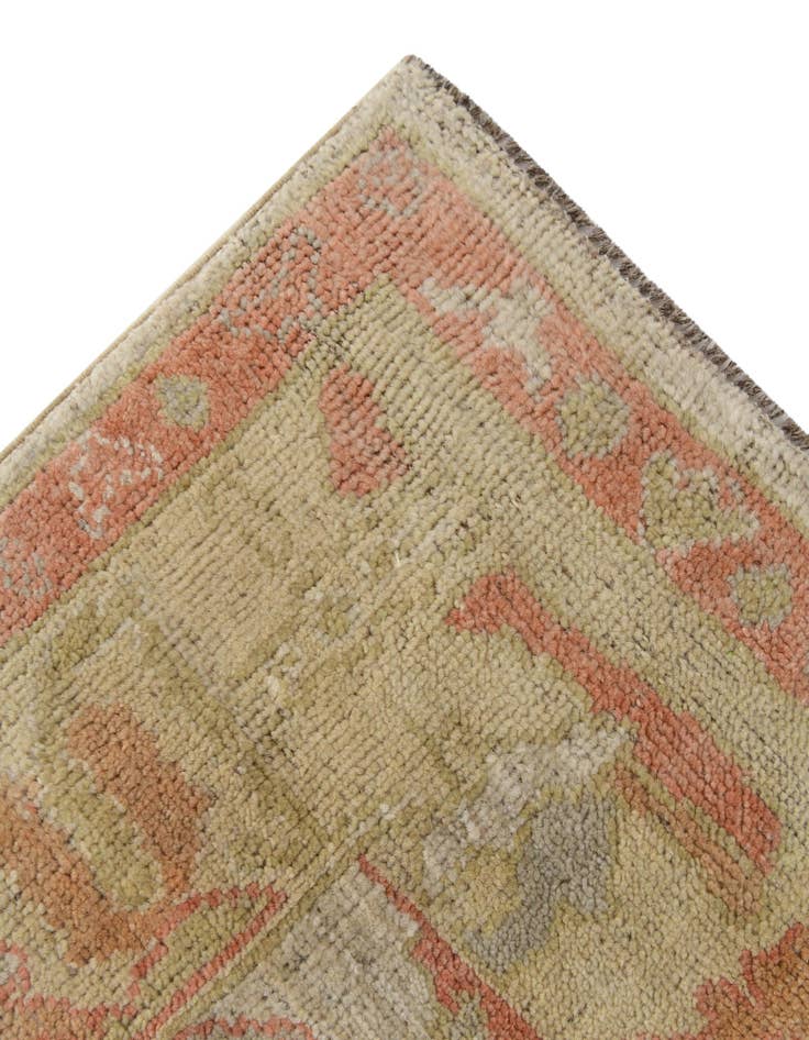 Detail image of 5' 1 x 6' 10 Hand Knotted Oushak Wool Rug