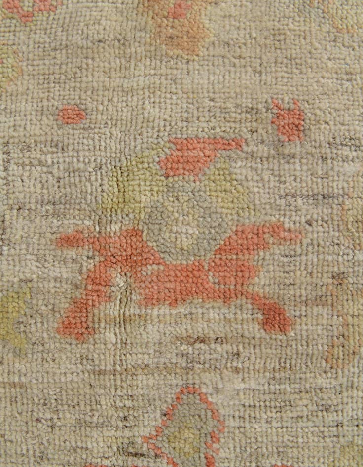 Detail image of 5' 1 x 6' 10 Hand Knotted Oushak Wool Rug