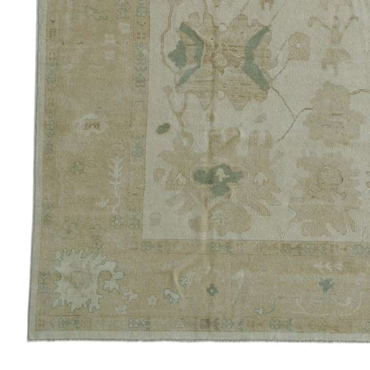 9' 1 x 12' Hand Knotted Oushak Wool Rug