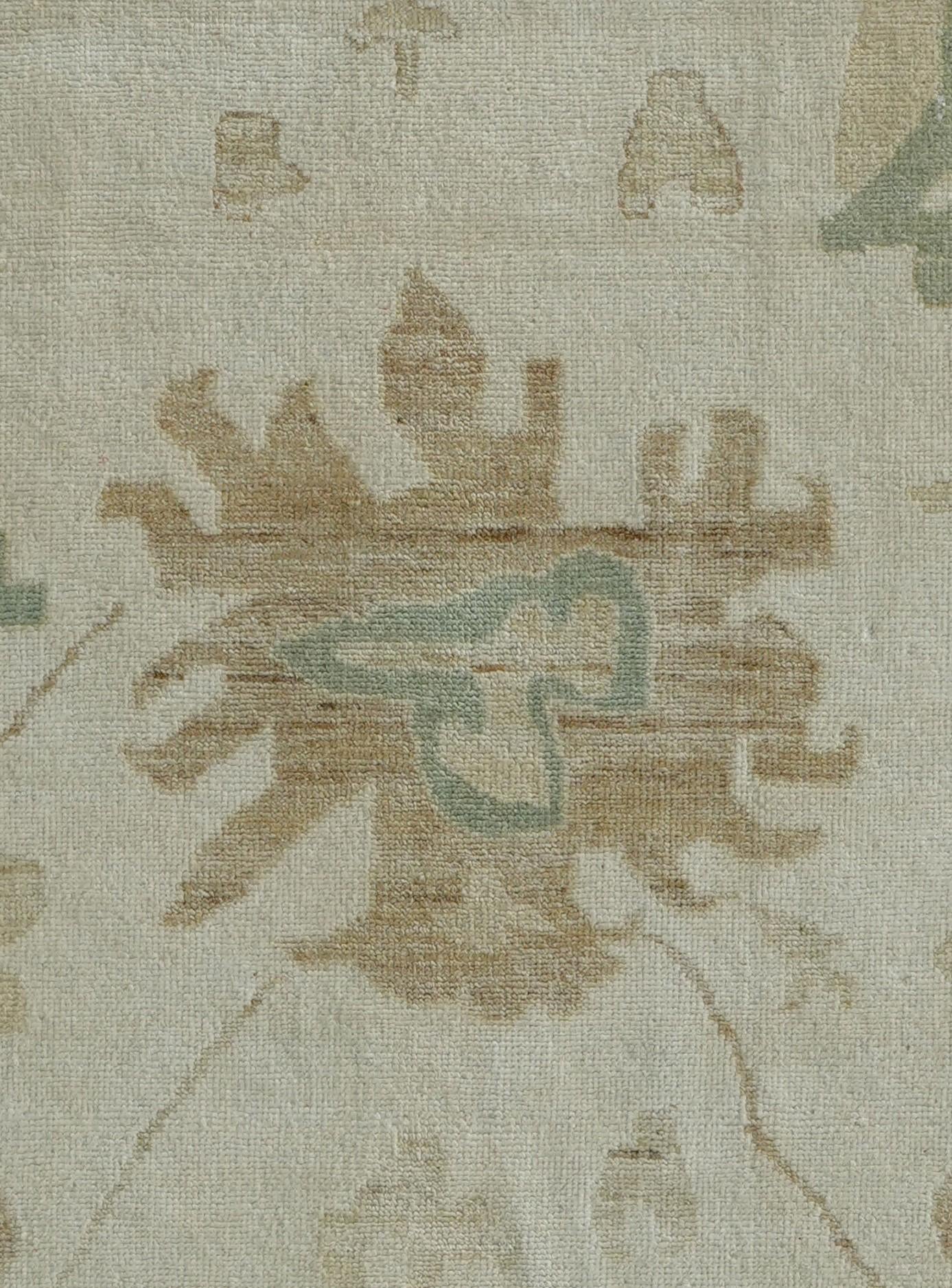 9' 1 x 12' Hand Knotted Oushak Wool Rug