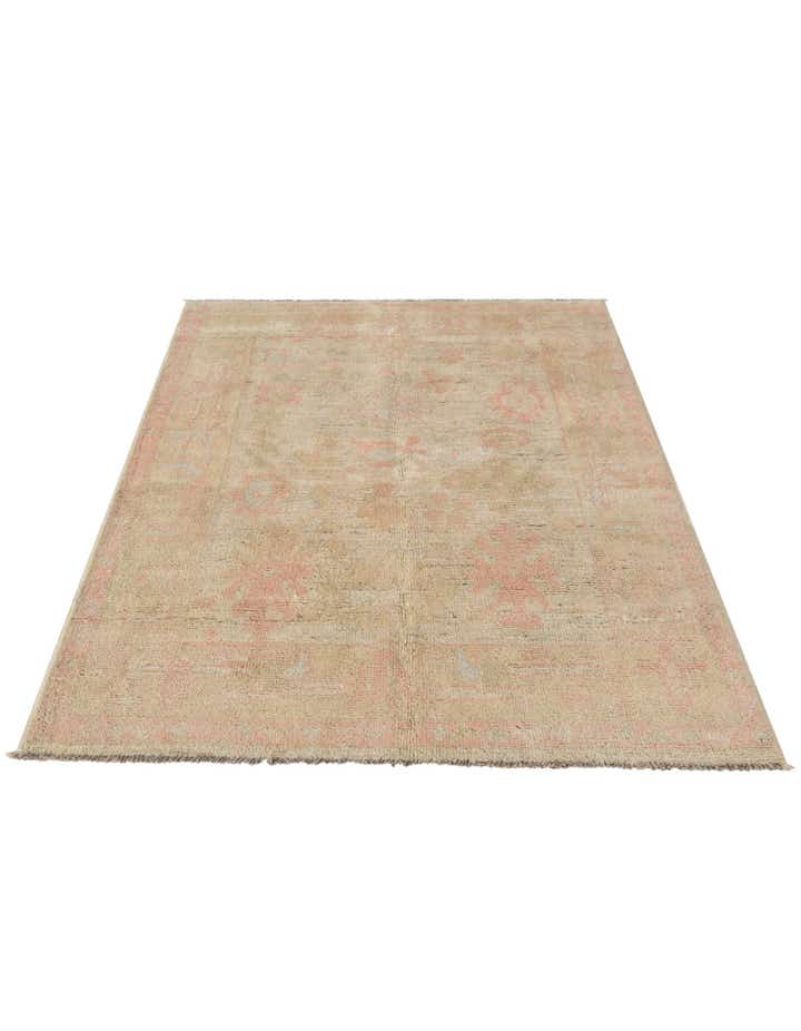 4' 1 x 6' 3 Hand Knotted Oushak Wool Rug
