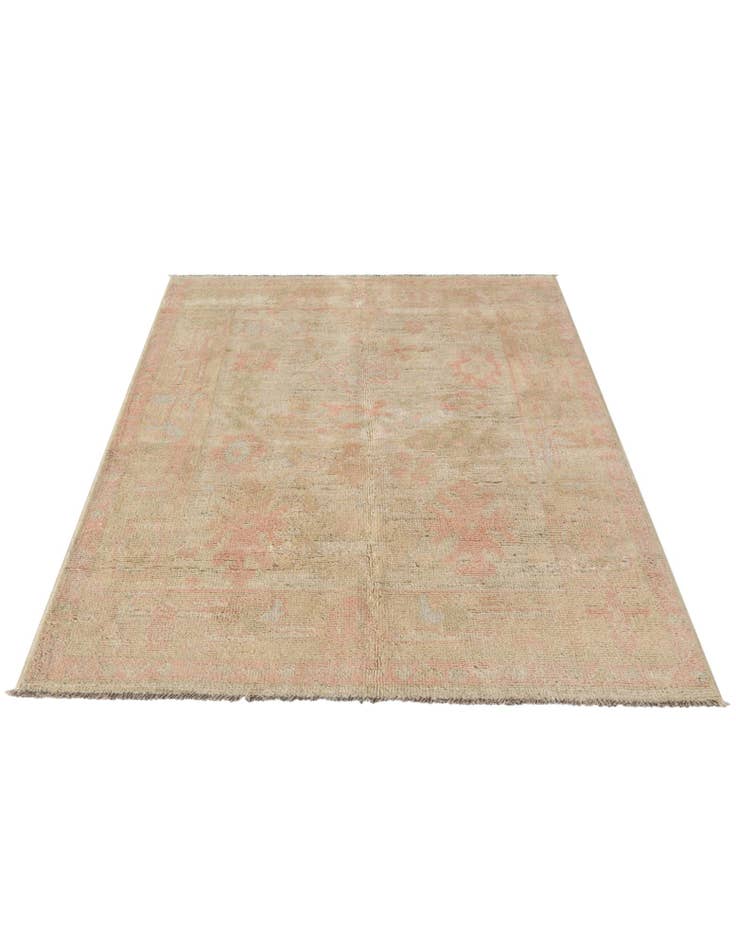 Detail image of 4' 1 x 6' 3 Hand Knotted Oushak Wool Rug