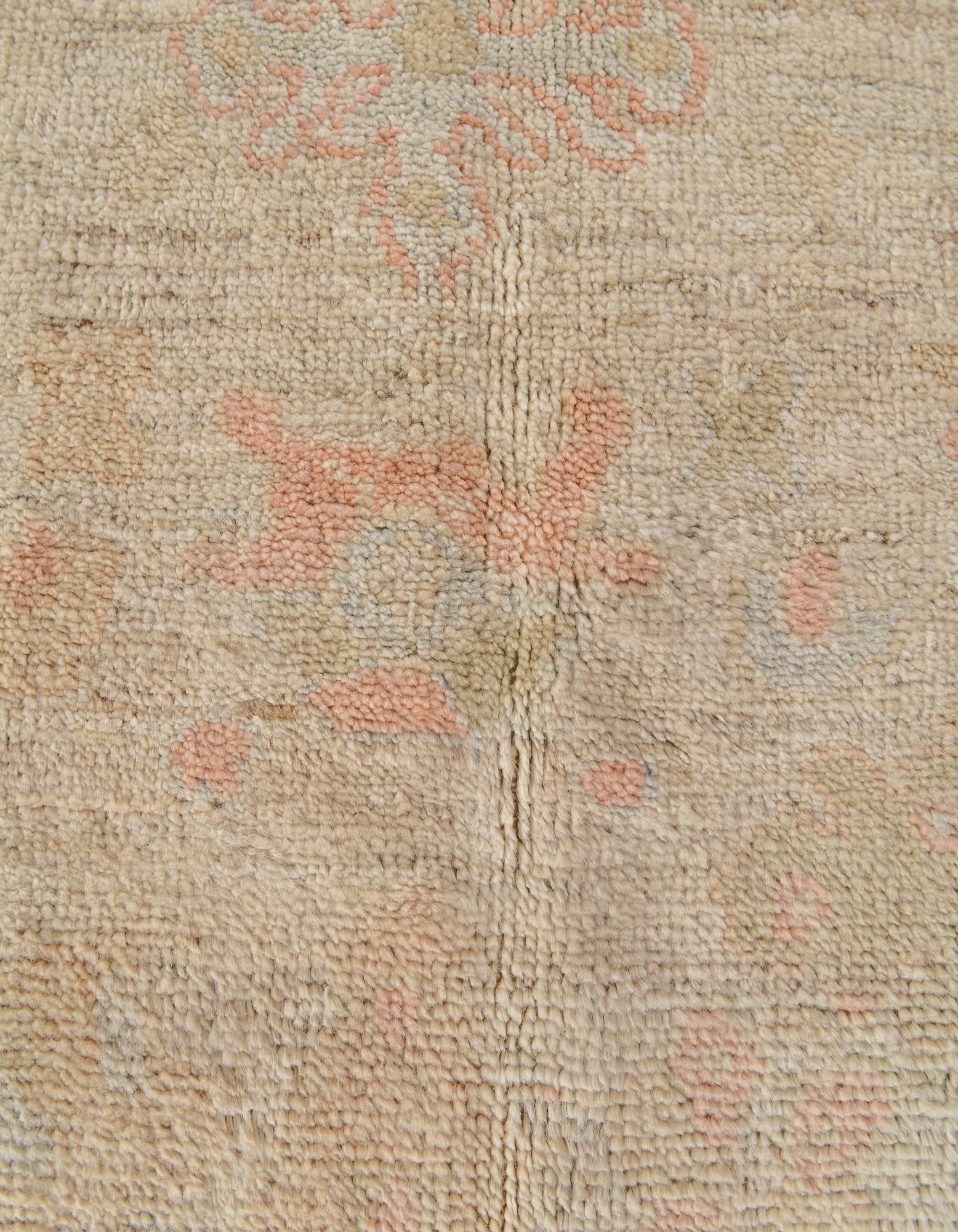 4' 1 x 6' 3 Hand Knotted Oushak Wool Rug
