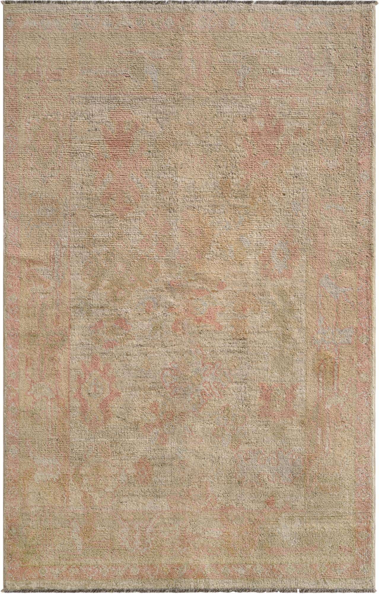 4' 1 x 6' 3 Hand Knotted Oushak Wool Rug