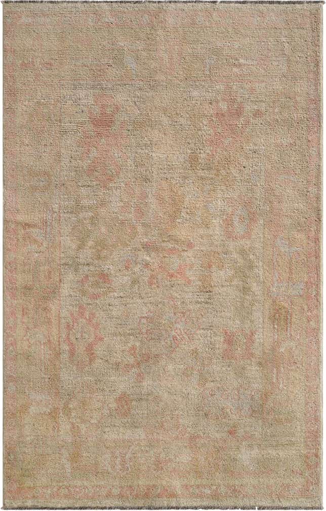 4' 1 x 6' 3 Hand Knotted Oushak Wool Rug