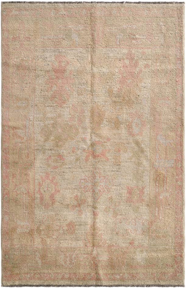 Detail image of 4' 1 x 6' 3 Hand Knotted Oushak Wool Rug