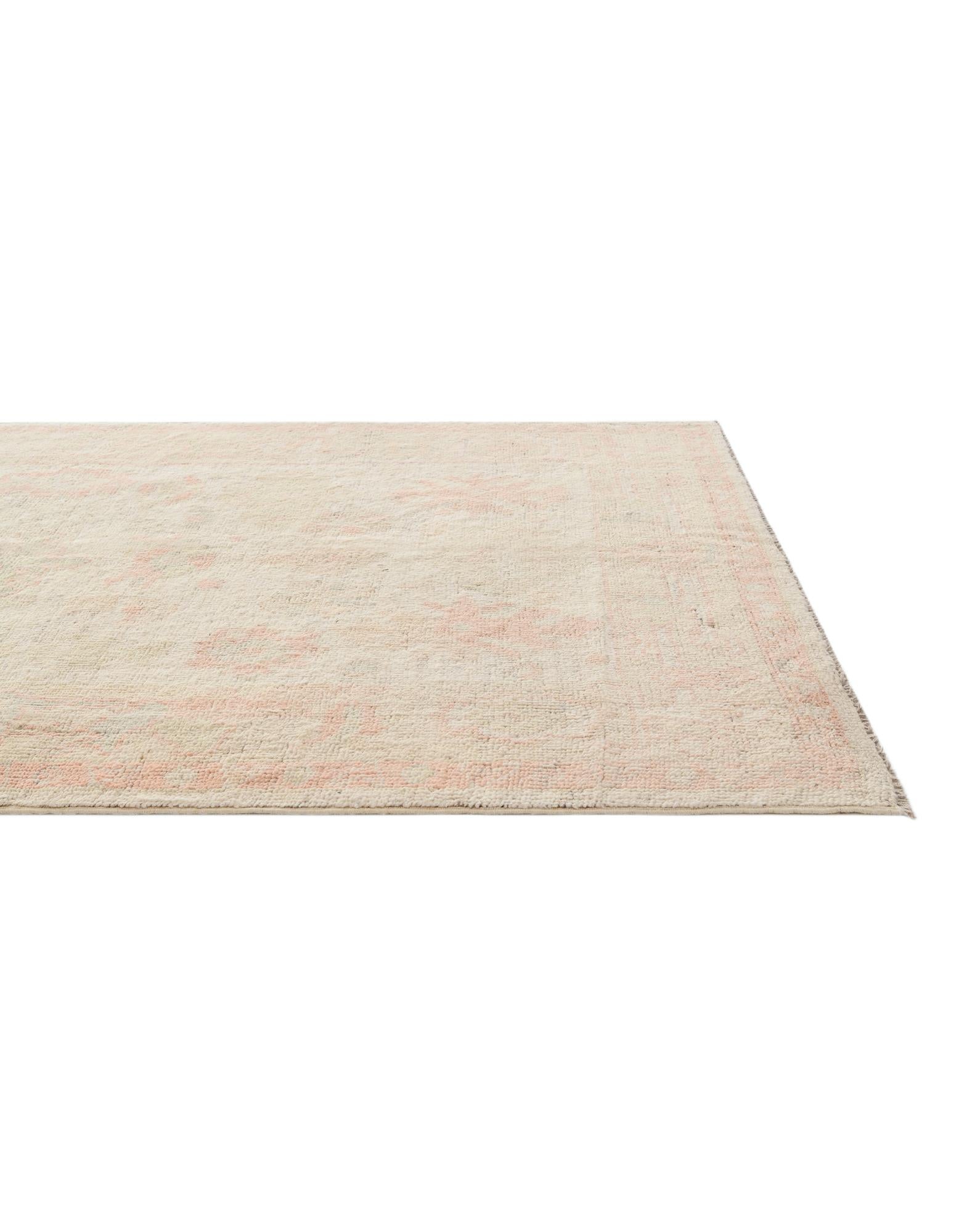 4' 3 x 6' 2 Hand Knotted Oushak Wool Rug