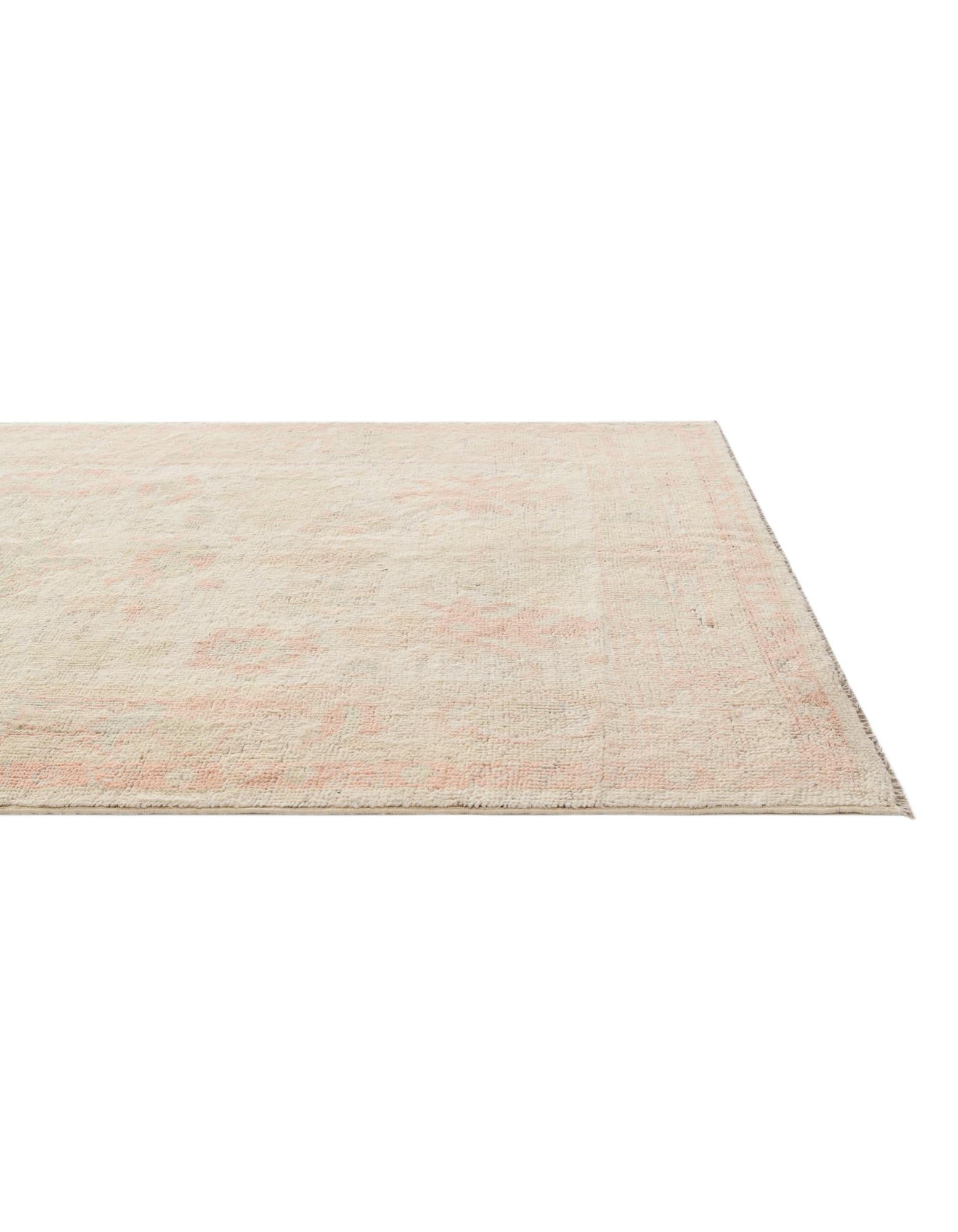 4' 3 x 6' 2 Hand Knotted Oushak Wool Rug
