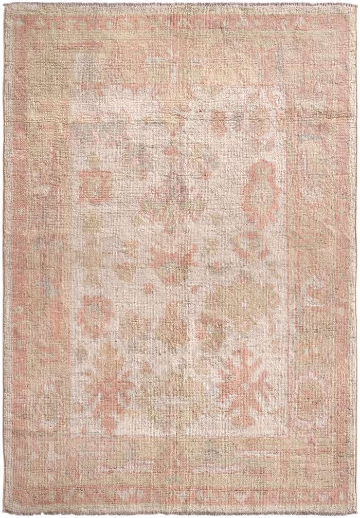 4' 3 x 6' 2 Hand Knotted Oushak Wool Rug