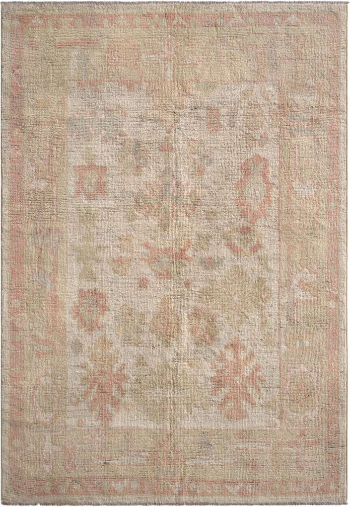 4' 3 x 6' 2 Hand Knotted Oushak Wool Rug