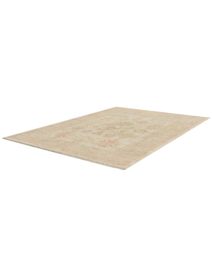 Detail image of 4' 2 x 6' 3 Hand Knotted Oushak Wool Rug