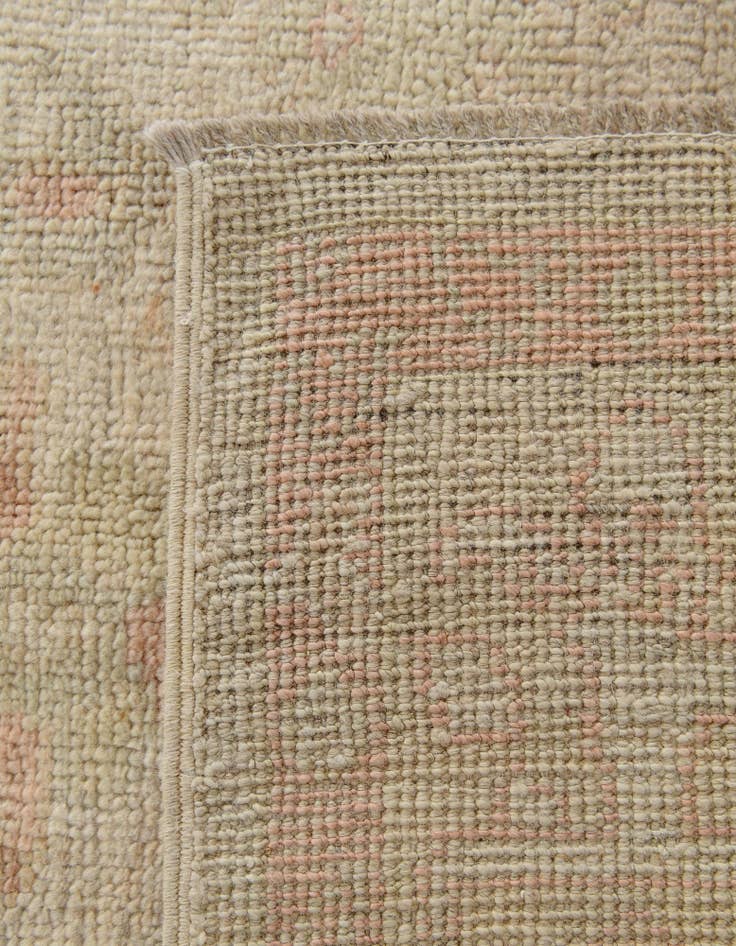 Detail image of 4' 2 x 6' 3 Hand Knotted Oushak Wool Rug