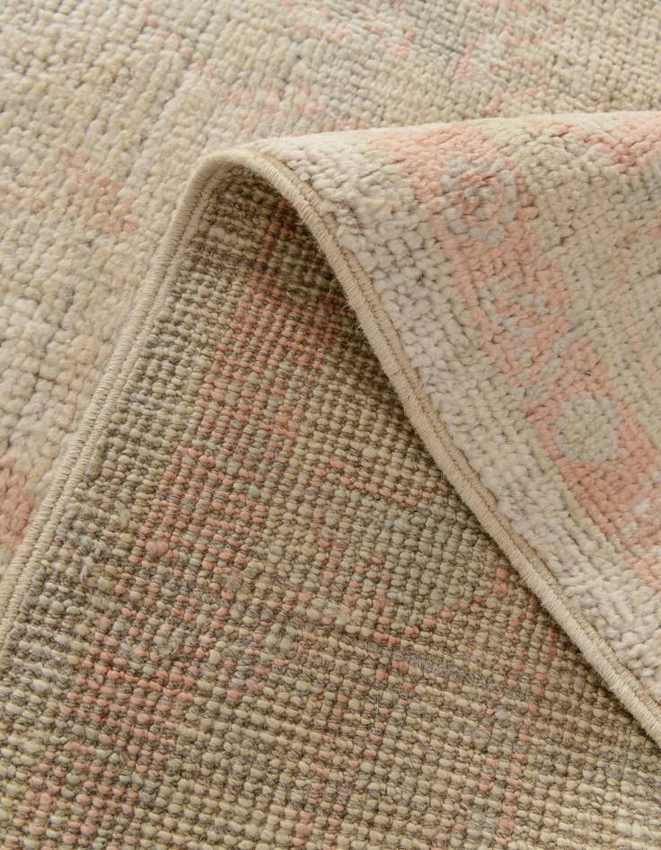 Detail image of 4' 2 x 6' 3 Hand Knotted Oushak Wool Rug