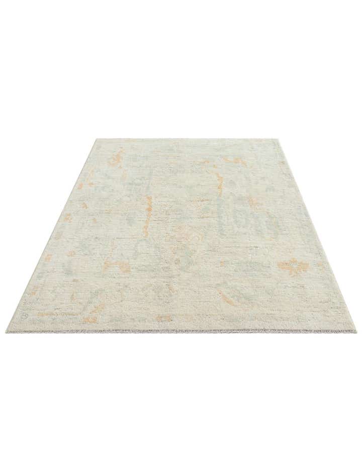 5' x 7' 2 Hand Knotted Oushak Wool Rug