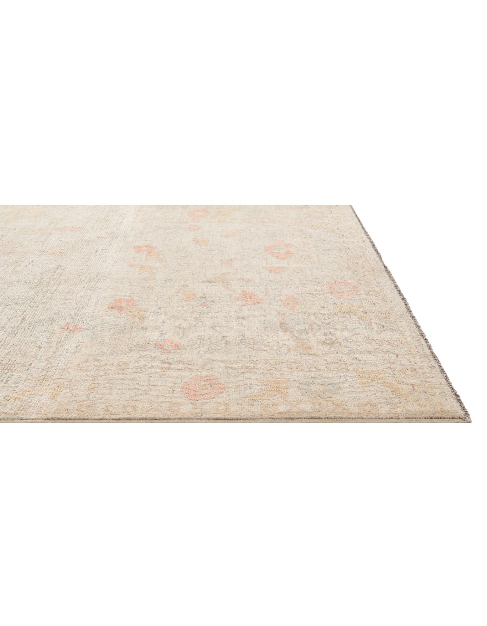 5' 2 x 6' 7 Hand Knotted Oushak Wool Rug