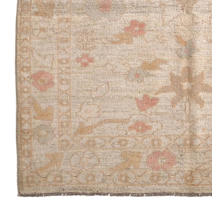 Detail image of 5' 2 x 6' 7 Hand Knotted Oushak Wool Rug