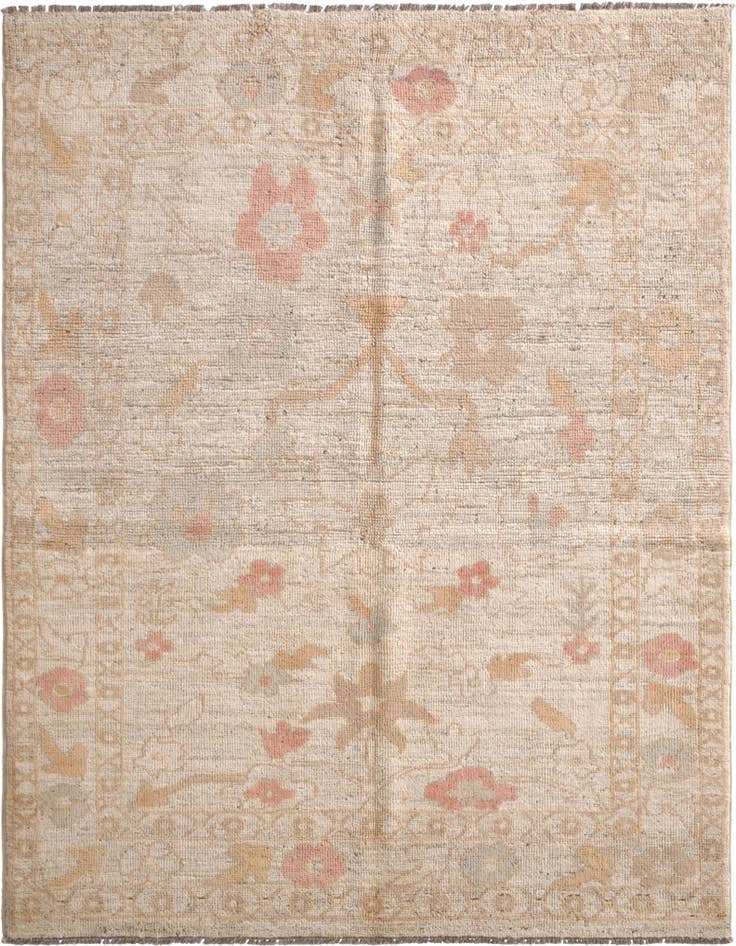Detail image of 5' 2 x 6' 7 Hand Knotted Oushak Wool Rug