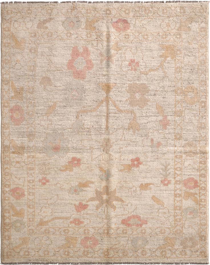Detail image of 5' 2 x 6' 7 Hand Knotted Oushak Wool Rug