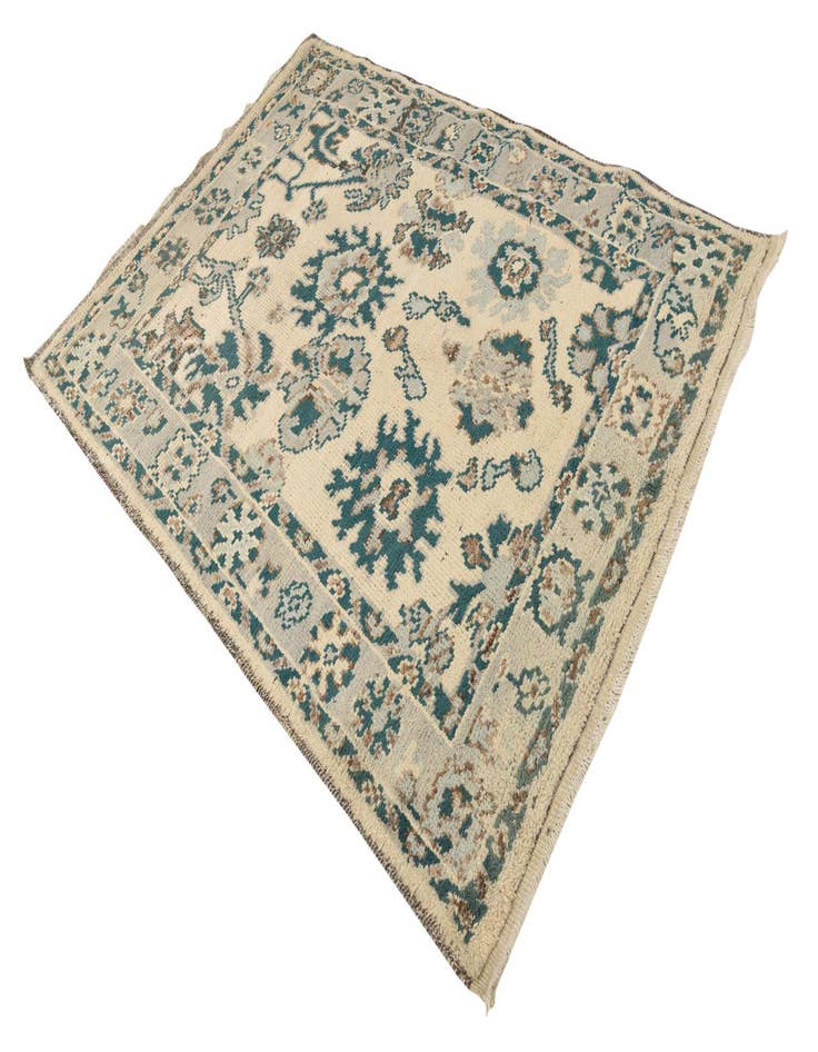 Detail image of 5' 2 x 7' 2 Hand Knotted Oushak Wool Rug