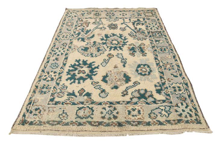 5' 2 x 7' 2 Hand Knotted Oushak Wool Rug