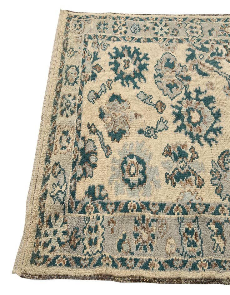 Detail image of 5' 2 x 7' 2 Hand Knotted Oushak Wool Rug