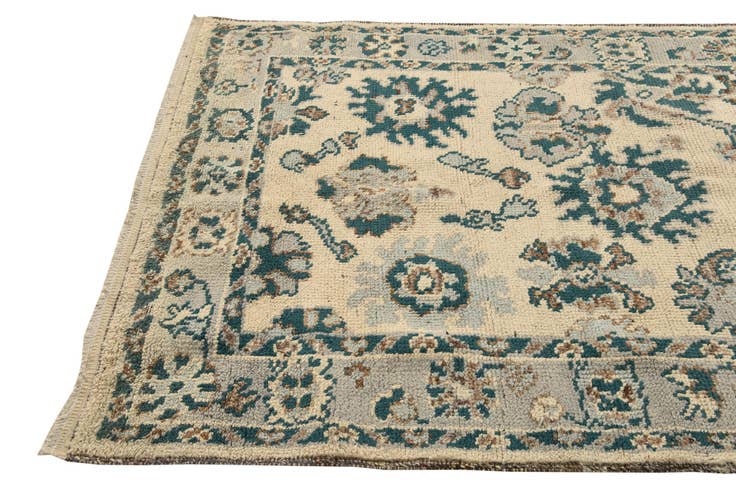 Detail image of 5' 2 x 7' 2 Hand Knotted Oushak Wool Rug