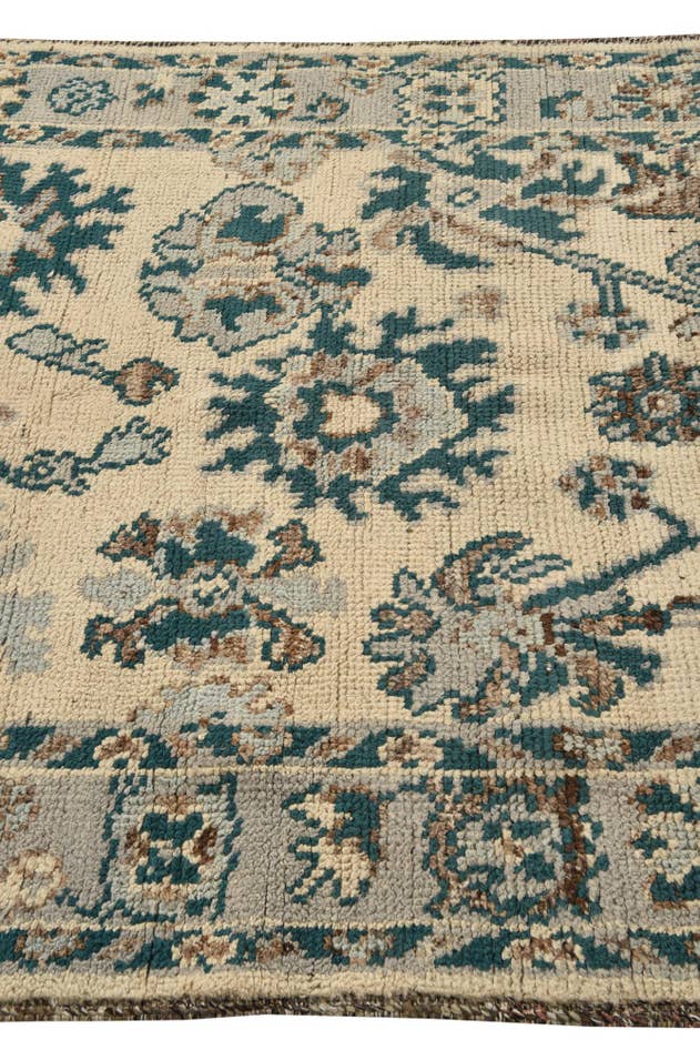 Detail image of 5' 2 x 7' 2 Hand Knotted Oushak Wool Rug
