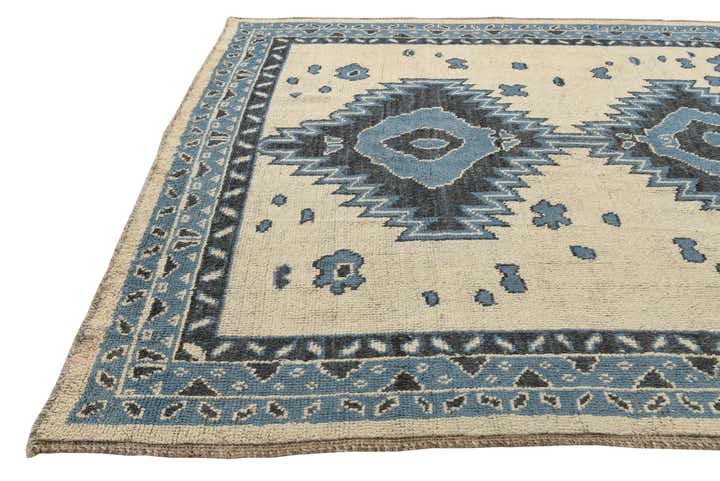 8' x 9' 9 Hand Knotted Oushak Wool Rug