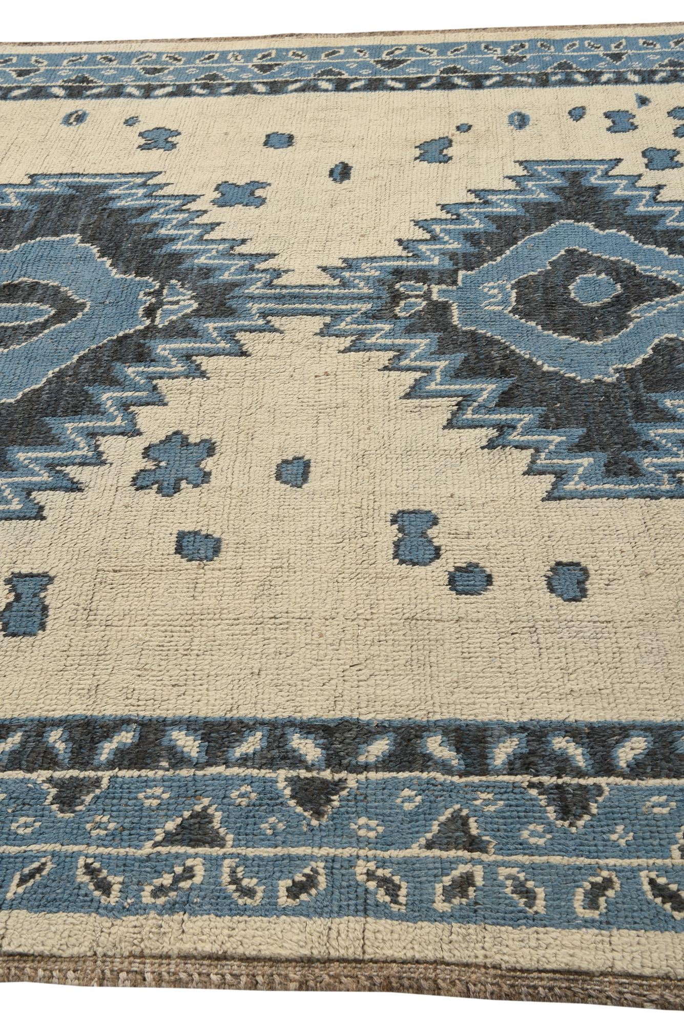 8' x 9' 9 Hand Knotted Oushak Wool Rug