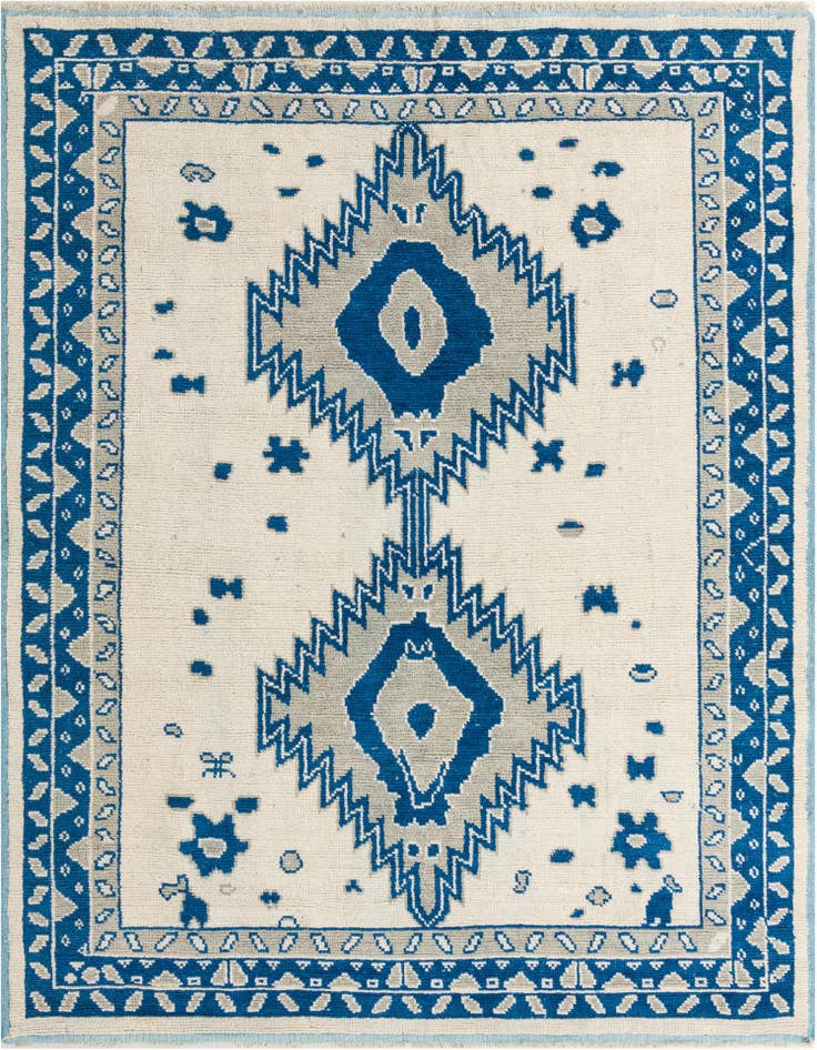 Detail image of 7' 10 x 10' 4 Hand Knotted Oushak Wool Rug