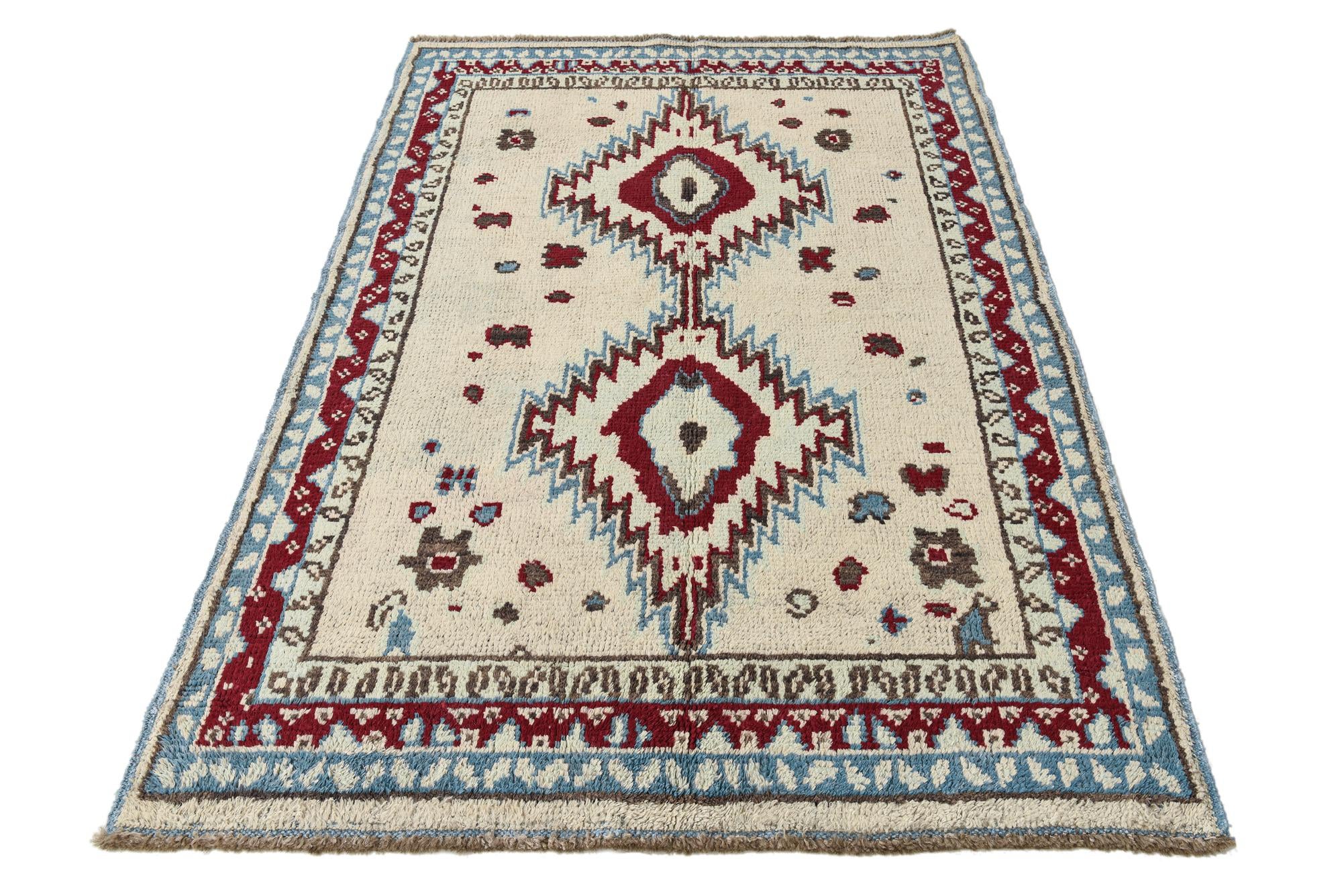 5' x 7' 2 Hand Knotted Oushak Wool Rug