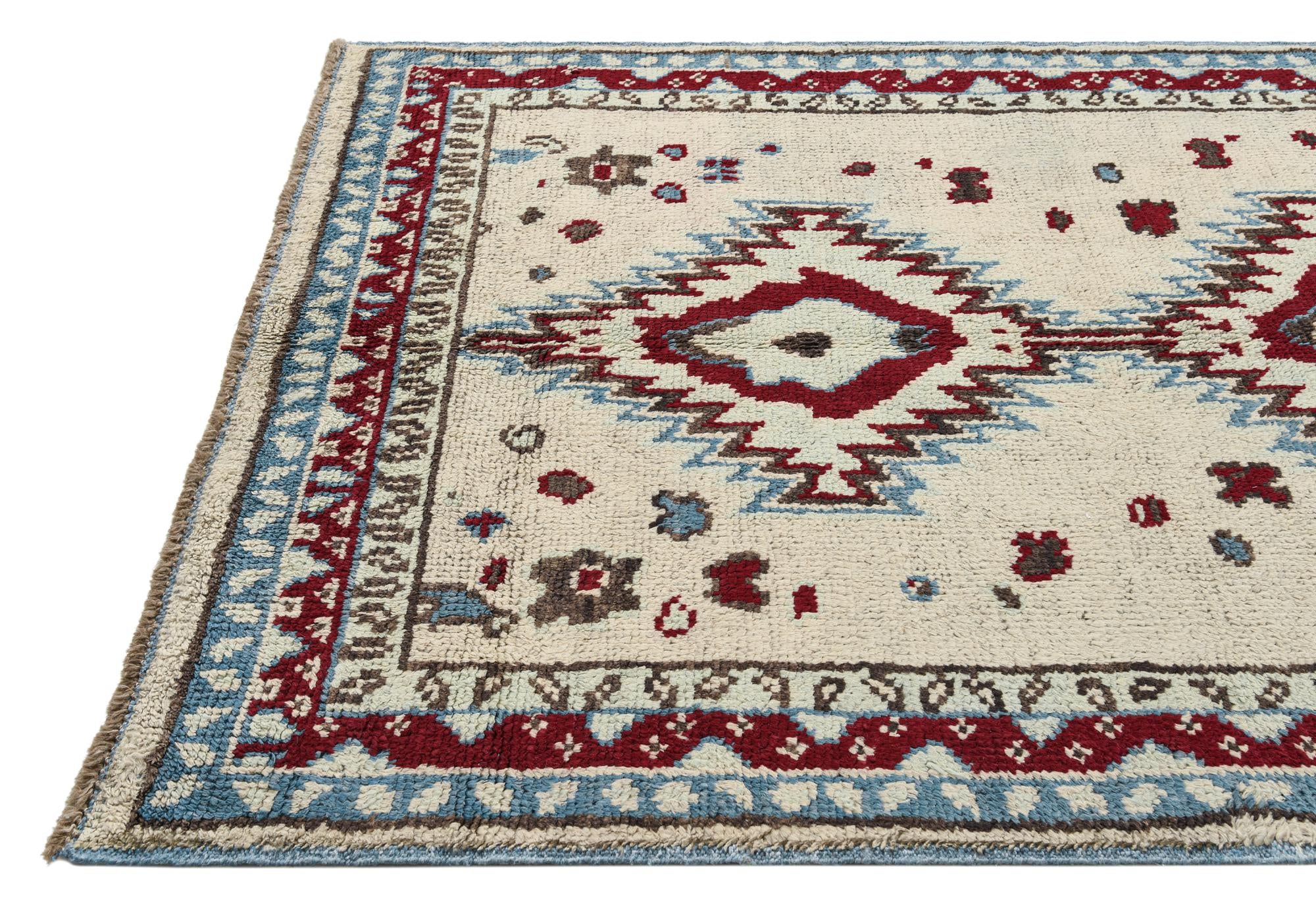 5' x 7' 2 Hand Knotted Oushak Wool Rug