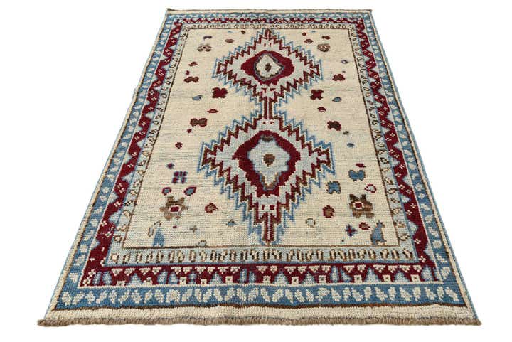 5' 1 x 7' 8 Hand Knotted Oushak Wool Rug