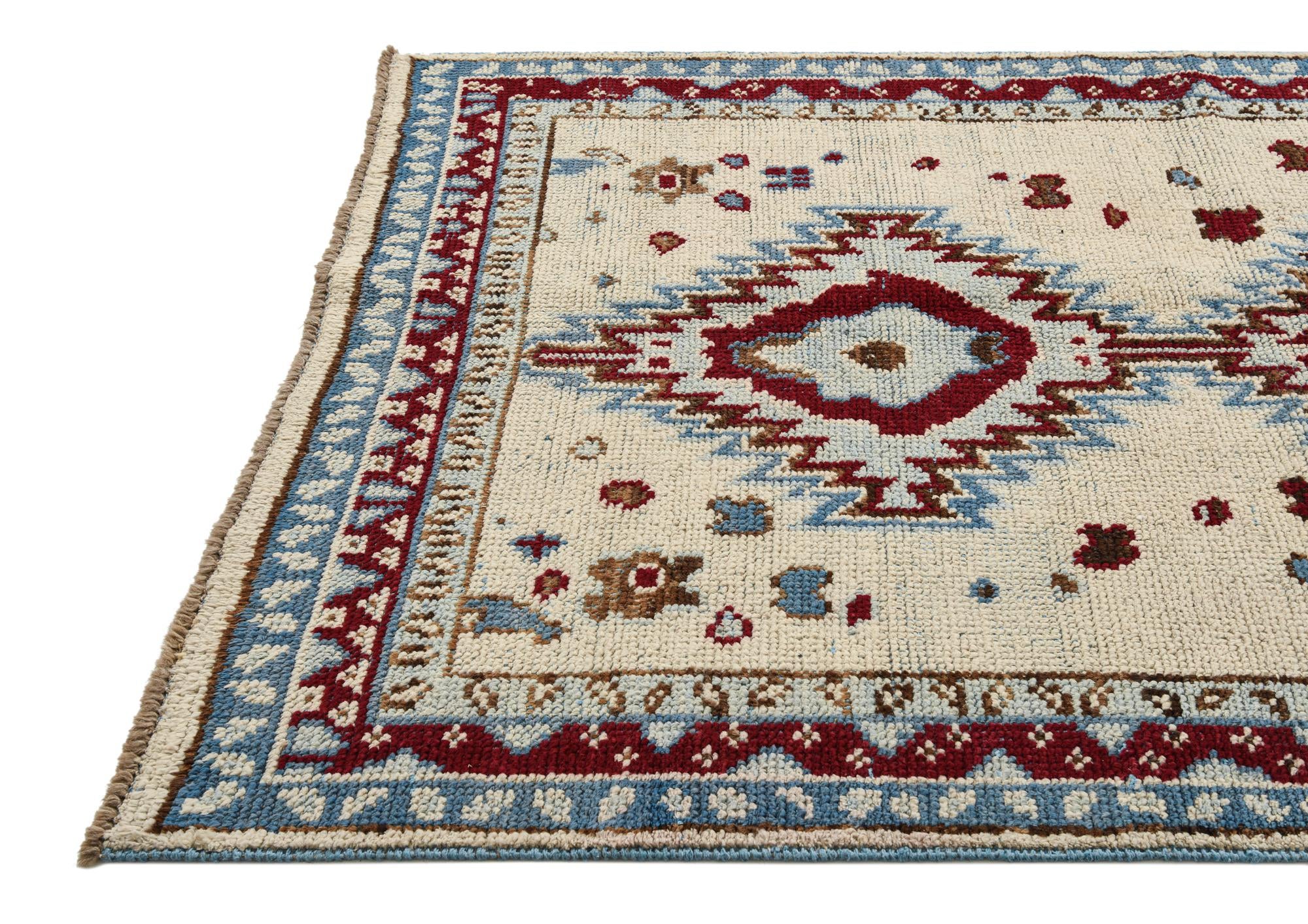 5' 1 x 7' 8 Hand Knotted Oushak Wool Rug