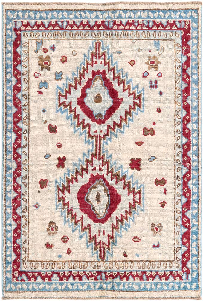 5' 1 x 7' 8 Hand Knotted Oushak Wool Rug