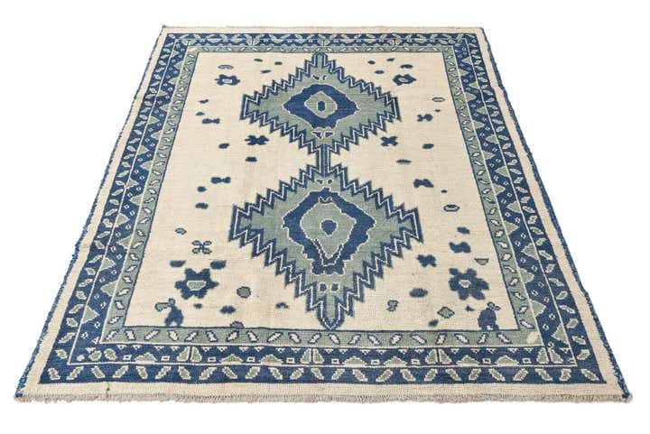 8' x 10' Hand Knotted Oushak Wool Rug