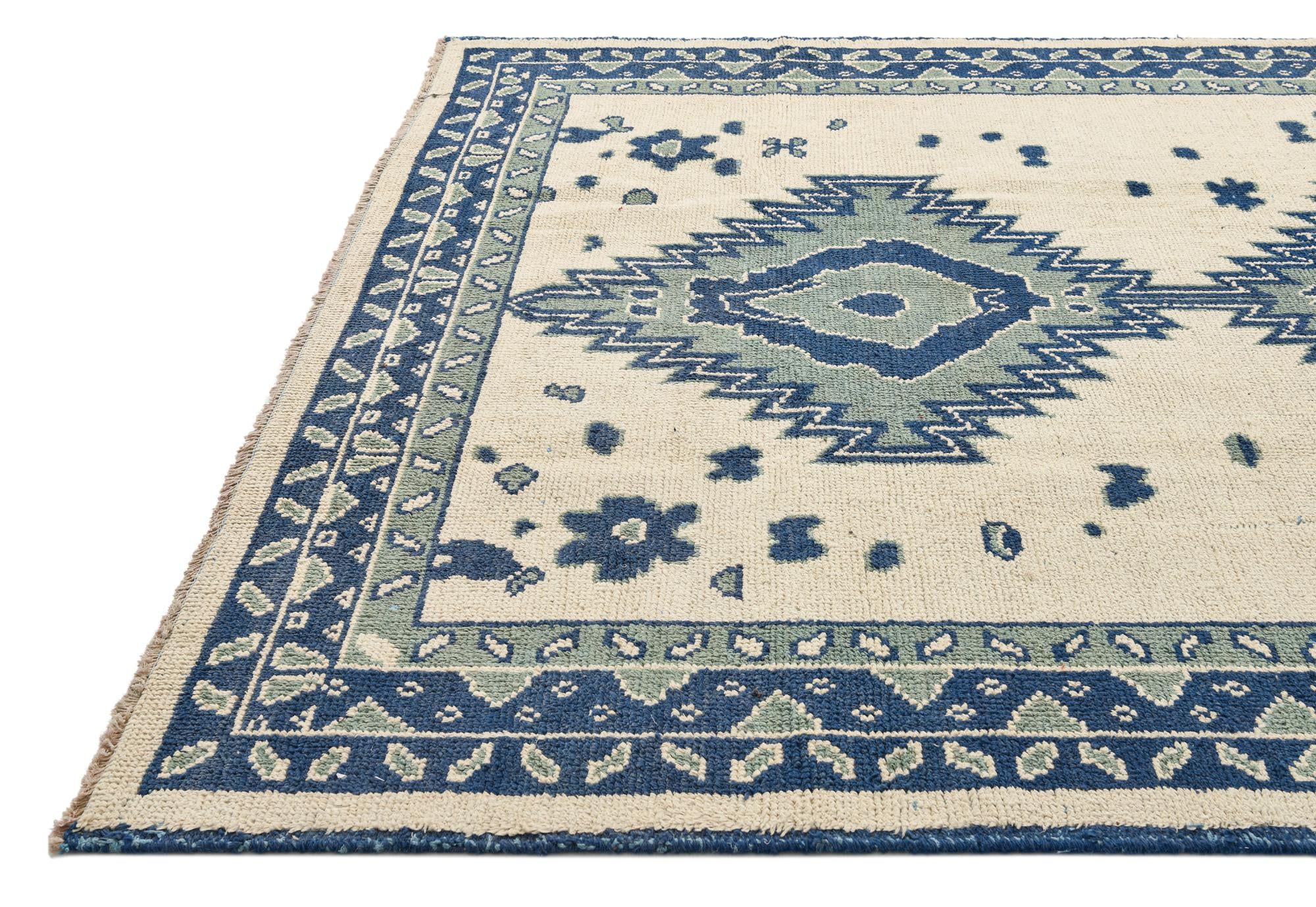 8' x 10' Hand Knotted Oushak Wool Rug